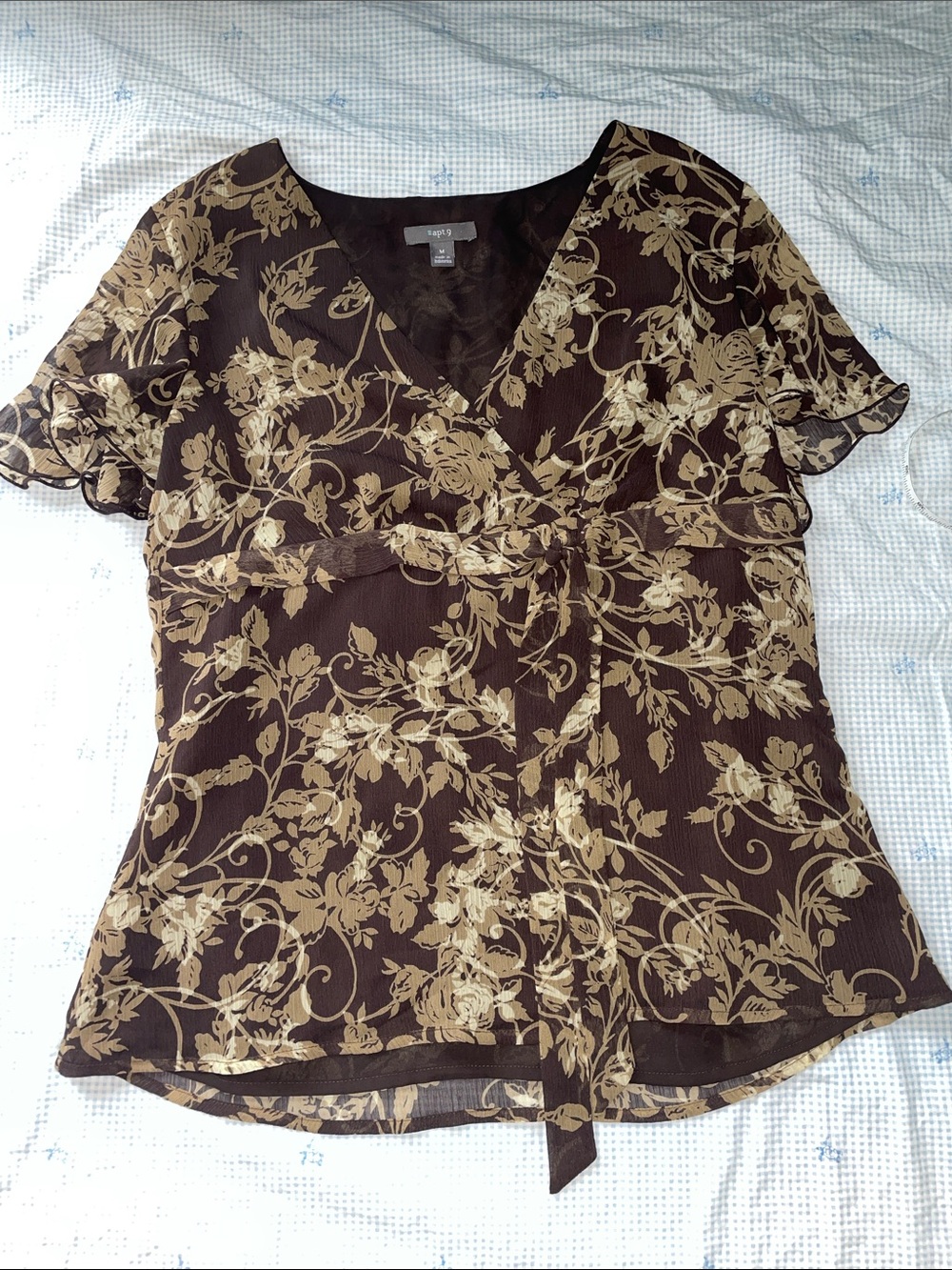 Apt 9 Brown Floral Top